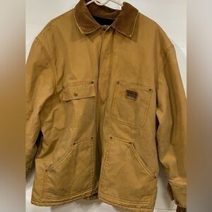 VINTAGE BIG SMITH MENS TAN CANVAS CHORE COAT SIZE OF XXLk